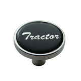 Air Brake Knob Pin Mount Tractor Black Glossy Chrome Knob 1 1/8" Tall UP#23288