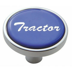 Air Brake Knob Pin Mount Tractor Blue Glossy Chrome Knob 1 1/8" Tall UP#23289