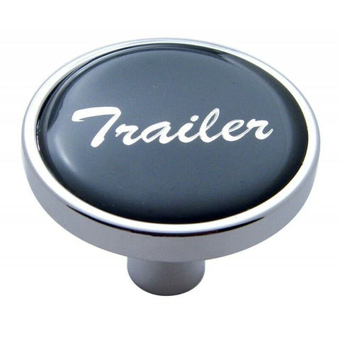 Air Brake Knob Pin Mount Trailer Black Glossy Chrome Knob 1 1/8" Tall UP#23296