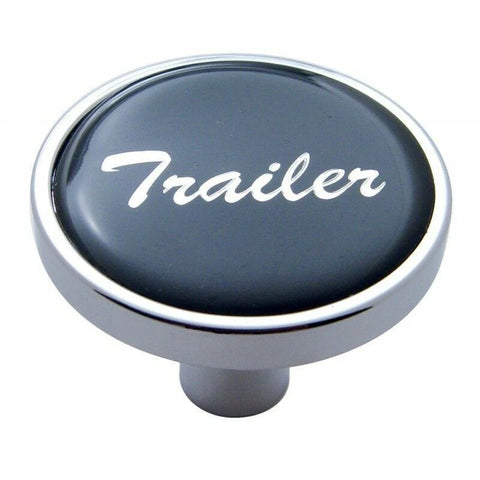 Air Brake Knob Pin Mount Trailer Black Glossy Chrome Knob 1 1/8" Tall UP#23296