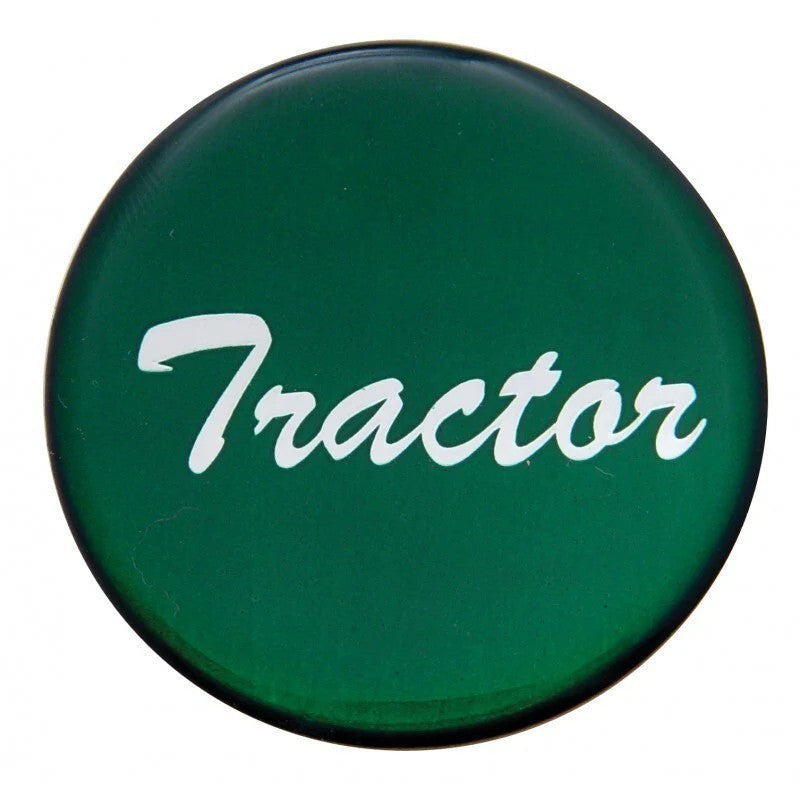 Air Brake Knob Pin Mount Tractor Green Glossy Chrome Knob 1 1/2" Tall UP#23336