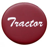 Air Brake Knob Pin Mount Tractor Red Glossy Chrome Knob 1 1/2" Tall UP#23338