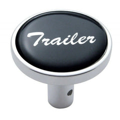 Air Brake Knob Pin Mount Trailer Black Glossy Chrome Knob 1-1/2" Tall UP#23342