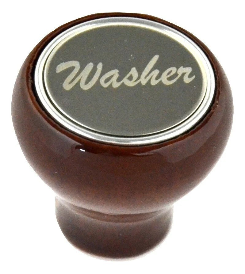 UP Dash Control Knob Washer 1" Stainless Steel Sticker Wood Knob #23379 Each