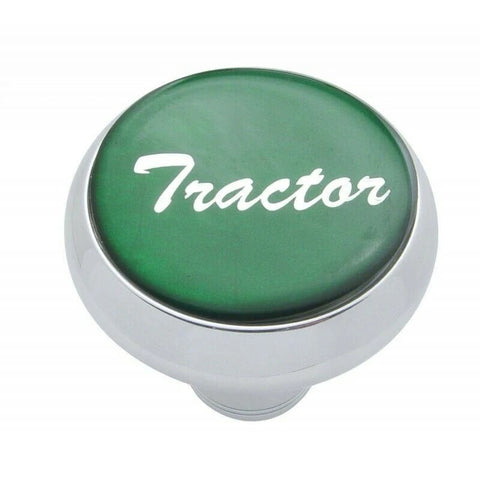 Deluxe Air Brake Knob Screw-On Tractor Green Glossy 1 3/4" Chrome Knob UP#23402