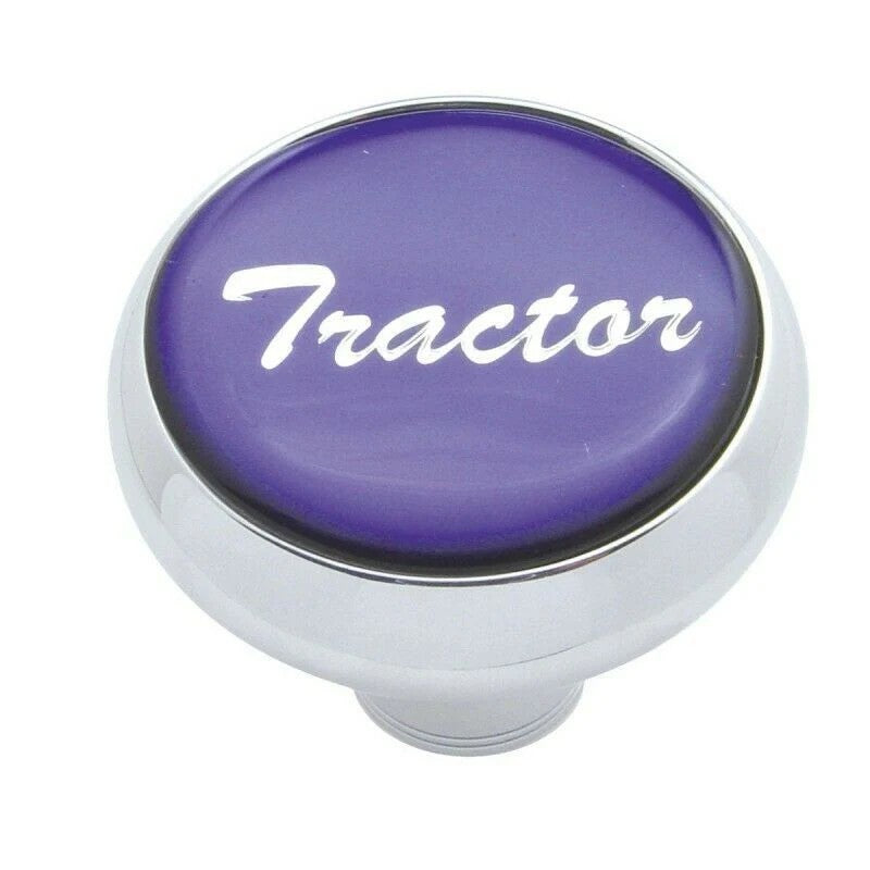 Deluxe Air Brake Knob Screw-On Tractor Purple Glossy 1 3/4" Chrome UP#23403
