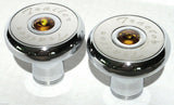 Tractor Trailer Knob Set Air Brakes Screw on Amber Jewel Chrome UP21510-23516