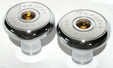 Tractor Trailer Knob Set Air Brakes Screw on Amber Jewel Chrome UP21510-23516