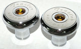 Tractor Trailer Knob Set Air Brakes Screw on Amber Jewel Chrome UP21510-23516