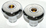 Tractor Trailer Knob Set Air Brakes Screw on Amber Jewel Chrome UP21510-23516