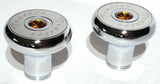 Tractor Trailer Knob Set Air Brakes Screw on Amber Jewel Chrome UP21510-23516