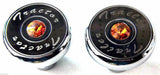 Tractor Trailer Knob Set Air Brakes Screw on Amber Jewel Chrome UP21510-23516