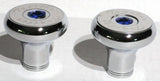 Tractor Trailer Knob Set Air Brakes Screw on Blue Jewel Chrome UP21511-23517