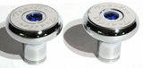 Tractor Trailer Knob Set Air Brakes Screw on Blue Jewel Chrome UP21511-23517