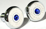 Tractor Trailer Knob Set Air Brakes Screw on Blue Jewel Chrome UP21511-23517