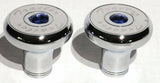 Tractor Trailer Knob Set Air Brakes Screw on Blue Jewel Chrome UP21511-23517