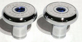 Tractor Trailer Knob Set Air Brakes Screw on Blue Jewel Chrome UP21511-23517