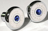Tractor Trailer Knob Set Air Brakes Screw on Blue Jewel Chrome UP21511-23517