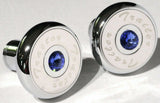 Tractor Trailer Knob Set Air Brakes Screw on Blue Jewel Chrome UP21511-23517