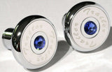 Tractor Trailer Knob Set Air Brakes Screw on Blue Jewel Chrome UP21511-23517