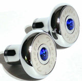 Tractor Trailer Knob Set Air Brakes Screw on Blue Jewel Chrome UP21511-23517