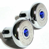 Tractor Trailer Knob Set Air Brakes Screw on Blue Jewel Chrome UP21511-23517