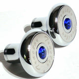 Tractor Trailer Knob Set Air Brakes Screw on Blue Jewel Chrome UP21511-23517