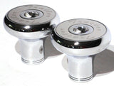 Tractor Trailer Knob Set Air Brakes Screw on Clear Jewel Chrome UP#23512, 23518