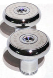 Tractor Trailer Knob Set Air Brakes Screw on Clear Jewel Chrome UP#23512, 23518