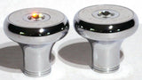 Tractor Trailer Knob Set Air Brakes Screw on Clear Jewel Chrome UP#23512, 23518