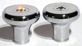 Tractor Trailer Knob Set Air Brakes Screw on Clear Jewel Chrome UP#23512, 23518