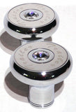 Tractor Trailer Knob Set Air Brakes Screw on Clear Jewel Chrome UP#23512, 23518