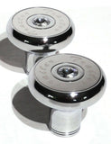 Tractor Trailer Knob Set Air Brakes Screw on Clear Jewel Chrome UP#23512, 23518