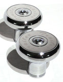 Tractor Trailer Knob Set Air Brakes Screw on Clear Jewel Chrome UP#23512, 23518