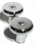 Tractor Trailer Knob Set Air Brakes Screw on Clear Jewel Chrome UP#23512, 23518