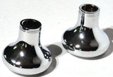 Tractor Trailer Knob Set Air Brakes Screw on Clear Jewel Chrome UP#23512, 23518