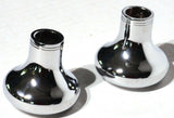 Tractor Trailer Knob Set Air Brakes Screw on Clear Jewel Chrome UP#23512, 23518