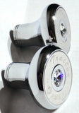 Tractor Trailer Knob Set Air Brakes Screw on Clear Jewel Chrome UP#23512, 23518