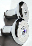 Tractor Trailer Knob Set Air Brakes Screw on Clear Jewel Chrome UP#23512, 23518
