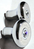 Tractor Trailer Knob Set Air Brakes Screw on Clear Jewel Chrome UP#23512, 23518