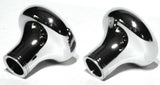 Tractor Trailer Knob Set Air Brakes Screw on Clear Jewel Chrome UP#23512, 23518