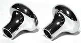 Tractor Trailer Knob Set Air Brakes Screw on Clear Jewel Chrome UP#23512, 23518