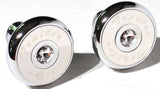 Tractor Trailer Knob Set Air Brakes Screw on Clear Jewel Chrome UP#23512, 23518