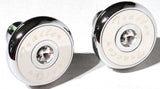 Tractor Trailer Knob Set Air Brakes Screw on Clear Jewel Chrome UP#23512, 23518