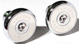 Tractor Trailer Knob Set Air Brakes Screw on Clear Jewel Chrome UP#23512, 23518