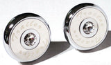 Tractor Trailer Knob Set Air Brakes Screw on Clear Jewel Chrome UP#23512, 23518