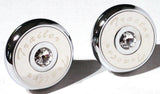 Tractor Trailer Knob Set Air Brakes Screw on Clear Jewel Chrome UP#23512, 23518