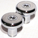 Tractor Trailer Knob Set Air Brakes Screw on Clear Jewel Chrome UP#23512, 23518