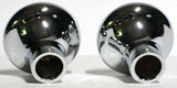 Tractor Trailer Knob Set Air Brakes Screw on Purple Jewel Chrome UP#23514, 23520