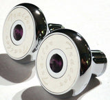 Tractor Trailer Knob Set Air Brakes Screw on Purple Jewel Chrome UP#23514, 23520